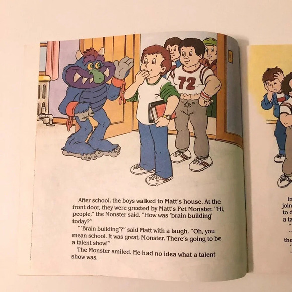 Vintage 1986 My Pet Monster Goes To School Golden Book - Picture 10 of 15